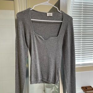 Aritzia Wilfred Tuscany Sweater in Concrete Grey M